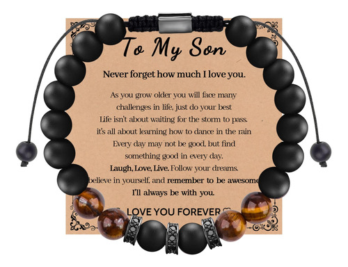 Zzltaws Pulsera Para Mi Hijo De Mamá Y Papá,pulsera Ajustabl