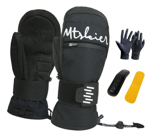 Guantes De Esquí De Invierno Guantes De Snowboard Negro L