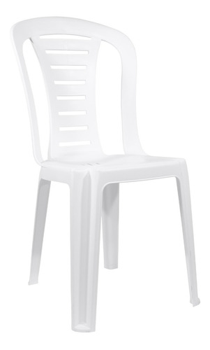 Silla Plástica Apilable Reforzada Blanco Reina Quality      