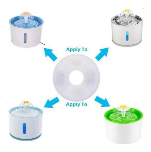 Imagen 3 de 6 de Pack X12 Filtros Bebedero Fuente D Agua Eléctrico Gato Perro