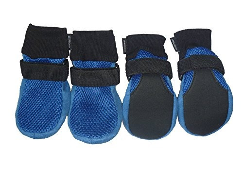 Lonsuneer Paw Protector Dog Boots Conjunto De 4 Suela Transp