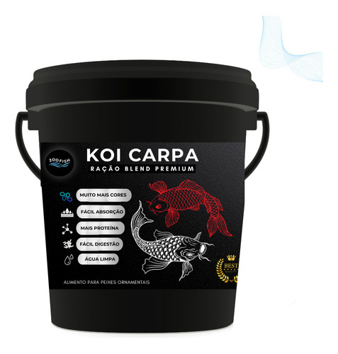 Ração Carpa Koi Balde 3kg Zoofish