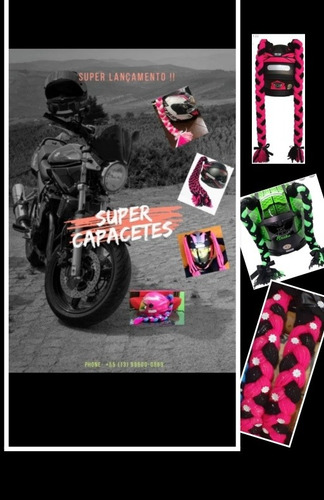 Imagem 4 de 5 de Super Lançamento Tranças Para Capacete Feminino E Infantil