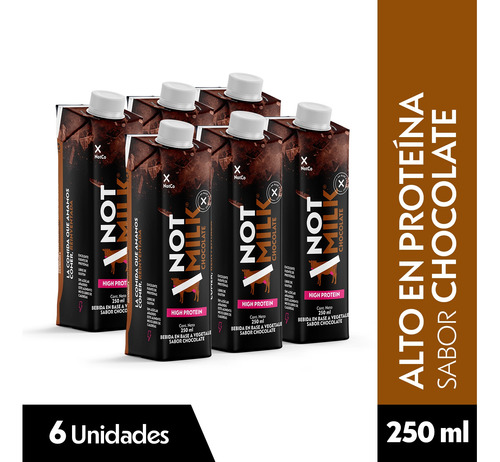 Pack Notmilk Alta En Proteína Chocolate 6 Un