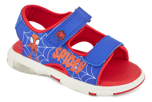 Sandalia Casual Spidey Para Niño Ajustable Azul