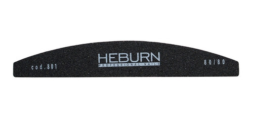 Heburn Lima Negra Recta Curva 80/80 Acrílicas Gel 801 Local