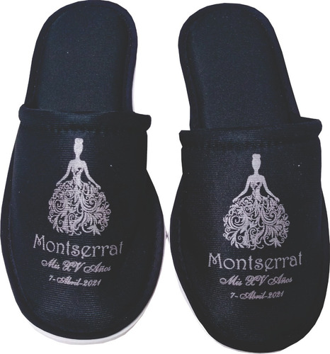 Pantuflas Personalizadas Boda Xv Años Bautizo Publicidad 100