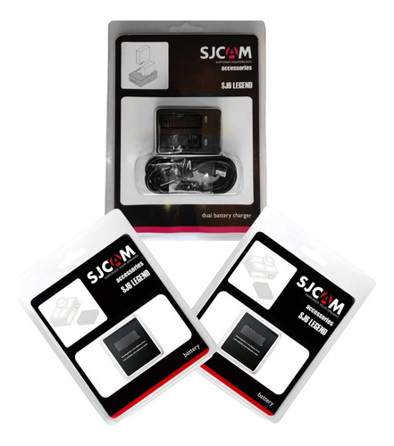 Pack De Cargador Mas 2 Baterías Sjcam Sj6 Legend Y Sj6 Pro