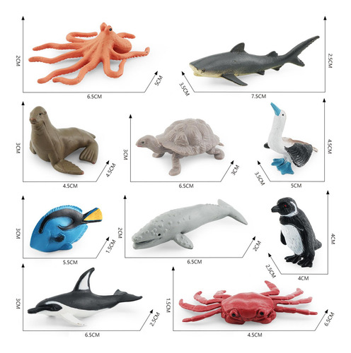 10 Uds. Estatuillas De Animales Realistas Juguetes Para