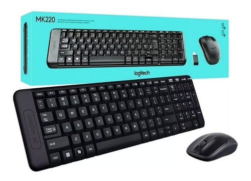 Combo Teclado Mouse Inalambrico Logitech Mk220 Compacto Mini