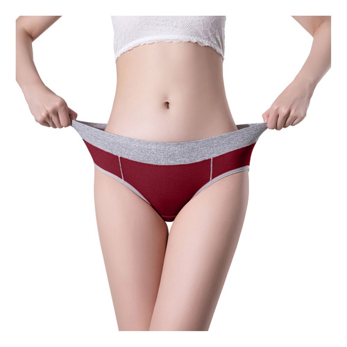 Pack De 4 Calzoncillos Para Mujer, Color Liso, Patchwork