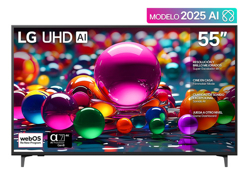Pantalla 55 Pulgadas LG Uhd Ai Ua75 4k Smart Tv 2025