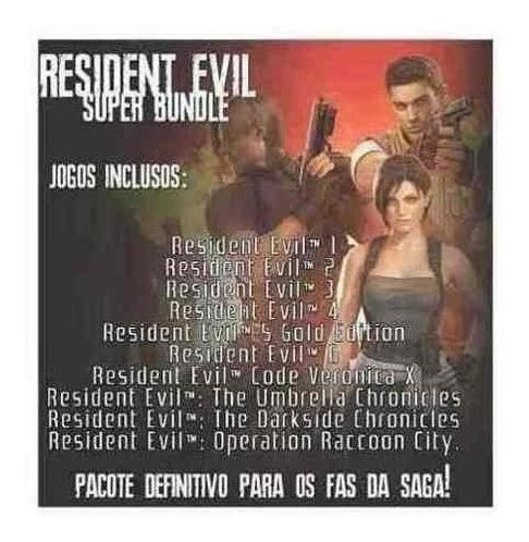 Pacote Resident Evil 10 Games - Ps3 Psn*