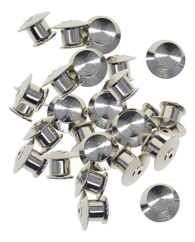 - W Para 24x Segurança Metal Pin Backs Travando Pin Keepers