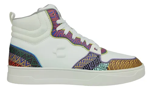 comprar Tenis Bota Dama Casual Skate Urbano Charly 1050552 Blanco