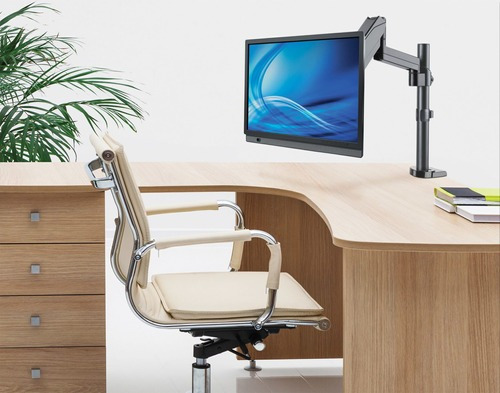 Soporte De Monitor Universal Con Brazo Articulado Y Pistón A Gas Manhattan 461580 - Soporta Pantallas De 17 A 32 Y Hasta 8 Kg.