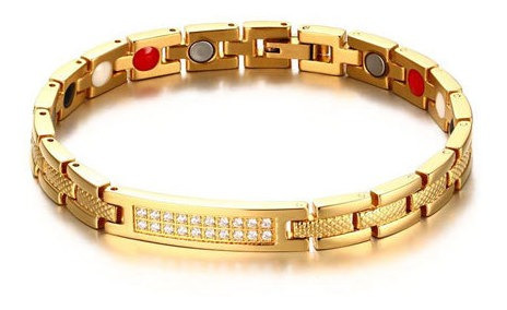 Pulsera Magnética Resplandor Brillante, Acero