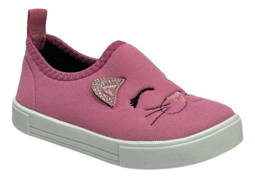 Tênis Infantil Casual Menina Calce Fácil Slip On Feminino