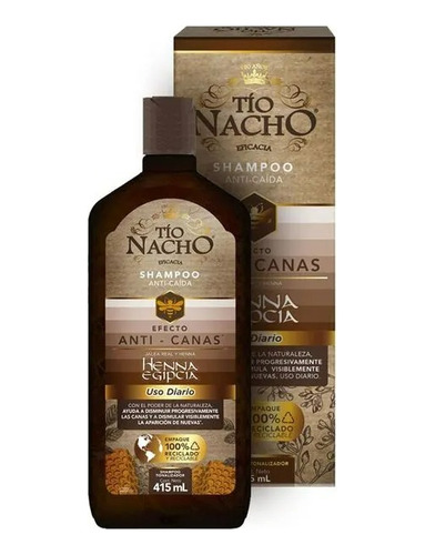 Shampoo Anti Canas Henna Egipcia 415ml Tio Nacho