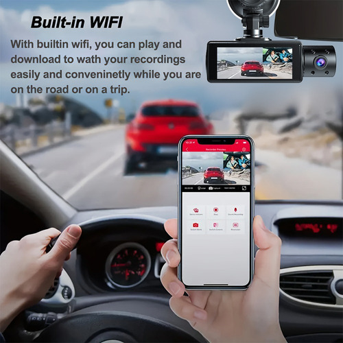 Para 1080p Wifi Car Camera, Cámara De Visión Nocturna /