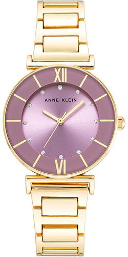 Anne Klein Reloj De Pulsera Con Acento De Purpurina Para Muj