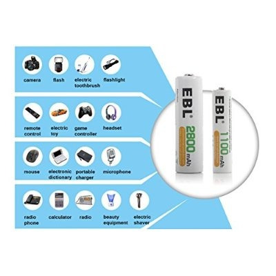 Baterías Ebl Nimh 1100mah Aaa Recargables, 16 Pack