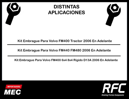 Kit Embrague Para Volvo Fm400 Tractor 2006 En Adelante
