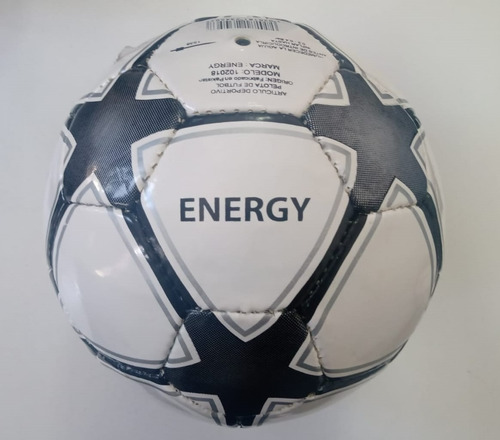 Pelota Futbol N° 5 Energy 102018 Shine Blanco Con Negro Color Negro Con Blanco