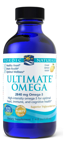 Nordic Naturals Ultimate Omega Liquid, Sabor A Limn, 4 Onzas