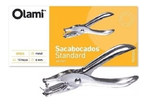 Imagen 2 de 3 de Pinza Sacabocado 6mm - Cuerpo De Metal Olami