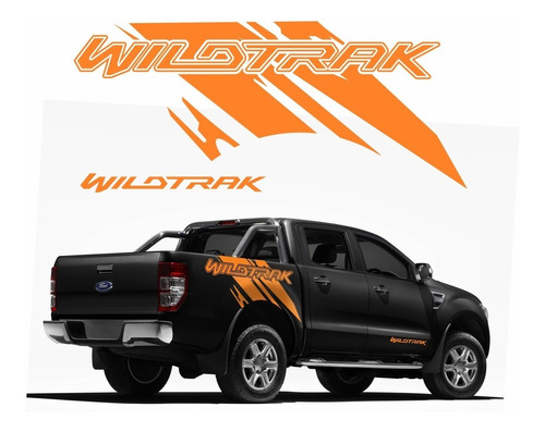 Kit Adesivo Ford Ranger Wildtrak 2013 Faixa Lateral Lrja 120