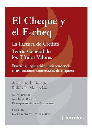 Libro - El Cheque Y El E-cheq