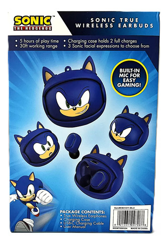Sonic True Audífonos Inalámbricos Bluetooth Gamer In-ear Col Azul