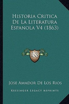 Libro Historia Critica De La Literatura Espanola V4 (1863...