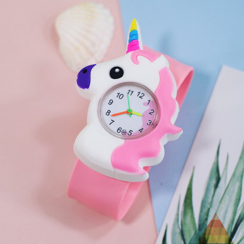 Imagen 2 de 4 de Reloj Niñas Unicornio Imantado Agujas