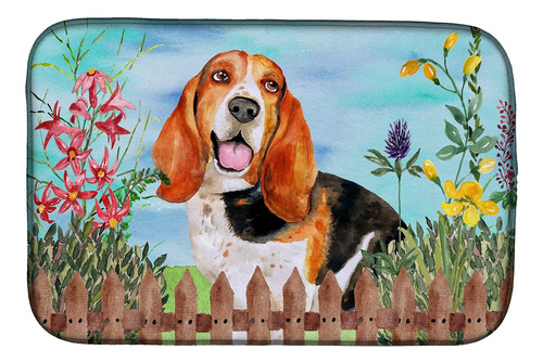 Ck1266ddm Basset Hound Spring - Tapete De Secado De Platos A