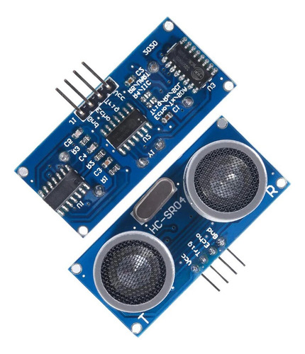2 Sensores Ultrasónico Hc Sr04 3-5v + Base Soporte Acrílico