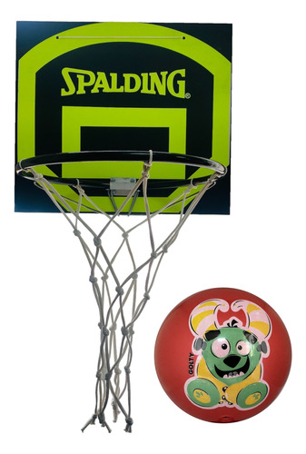 Tablero Baloncesto, Aro, Malla, Pelota Golty Monster, Caucho