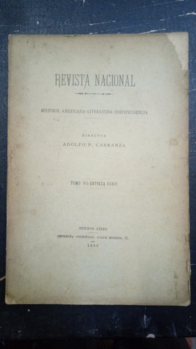 Revista Nacional 34 Febrero 1889- Fx