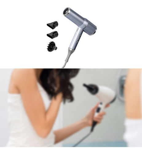 Secador De Pelo De Alta Velocidad Con Para Cabello , Gris 3