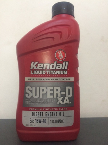 Aceite Kendall 15w40 Sintético Litro - Vehiculos/diesel