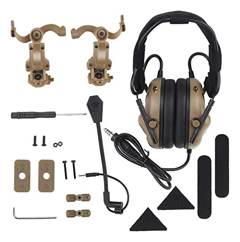 Fone De Ouvido Tático Para Tiro + Com U94 Ptt 2 Pinos Com Ad