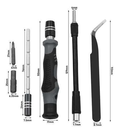 Juego De Destornilladores Precisión Multifuncion 115 En 1 