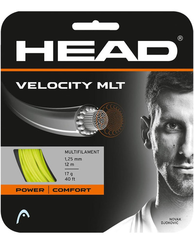 Head Velocity Mlt Cordaje De Tenis (16, Amarillo)