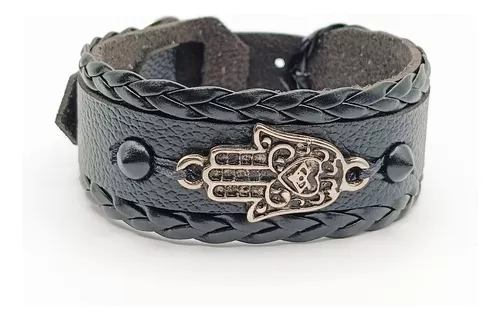 Bracelete Peaky Blinders Preto Com 4 Furos Ajustável