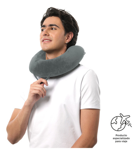 Almohada Cuello De Viaje Memory Foam Jet Pillow Totto