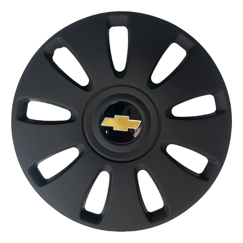 Tapones Tapas Rin 13 Negro Mate Compatible Con Chevy (4)