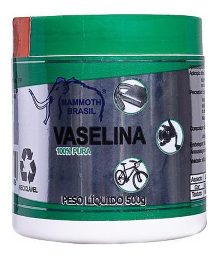 Vaselina Branca Pote 500g 100% Pura Uso Geral