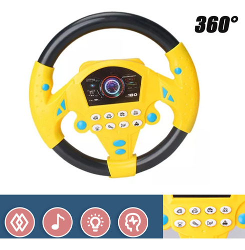 Niños Simulación Volante De Coche Sonido-luz