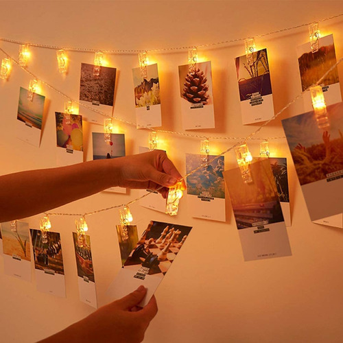 Imagen 4 de 6 de Led Photo Clip String Lights Battery Operated Fairy String L
